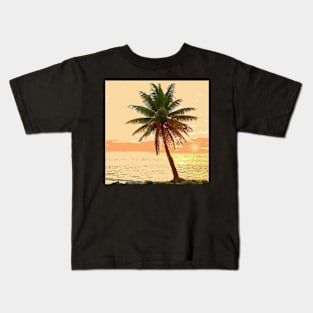 Palm Tree at Sunrise Kids T-Shirt